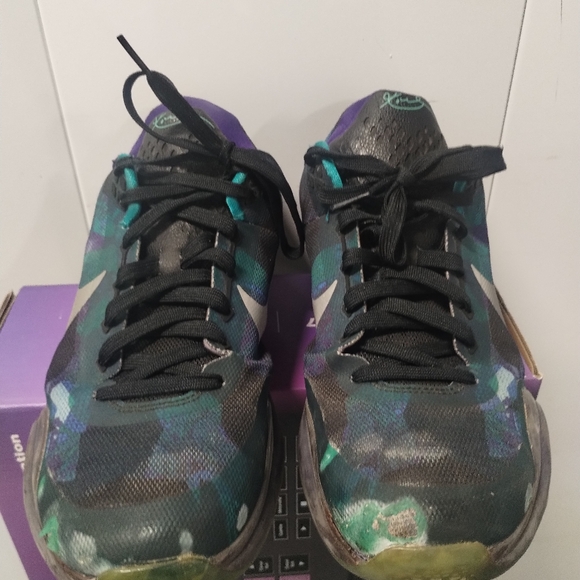 Nike Kobe Bryant X 10 Peach Jam Overcome Emerald Purple 705317-305 Mens Size 11. - Picture 4 of 11